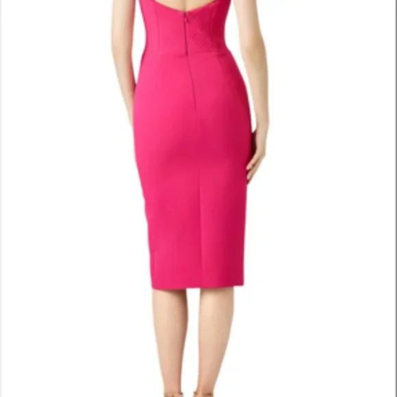 Nicholas Quilted MIDI Dress Pink US Size 4 - Picture 2 of 8